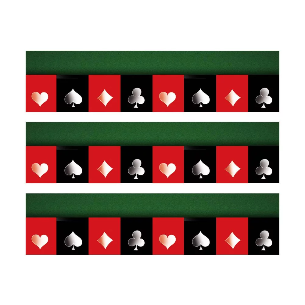 3 Bandes de gâteaux sucre décor poker
