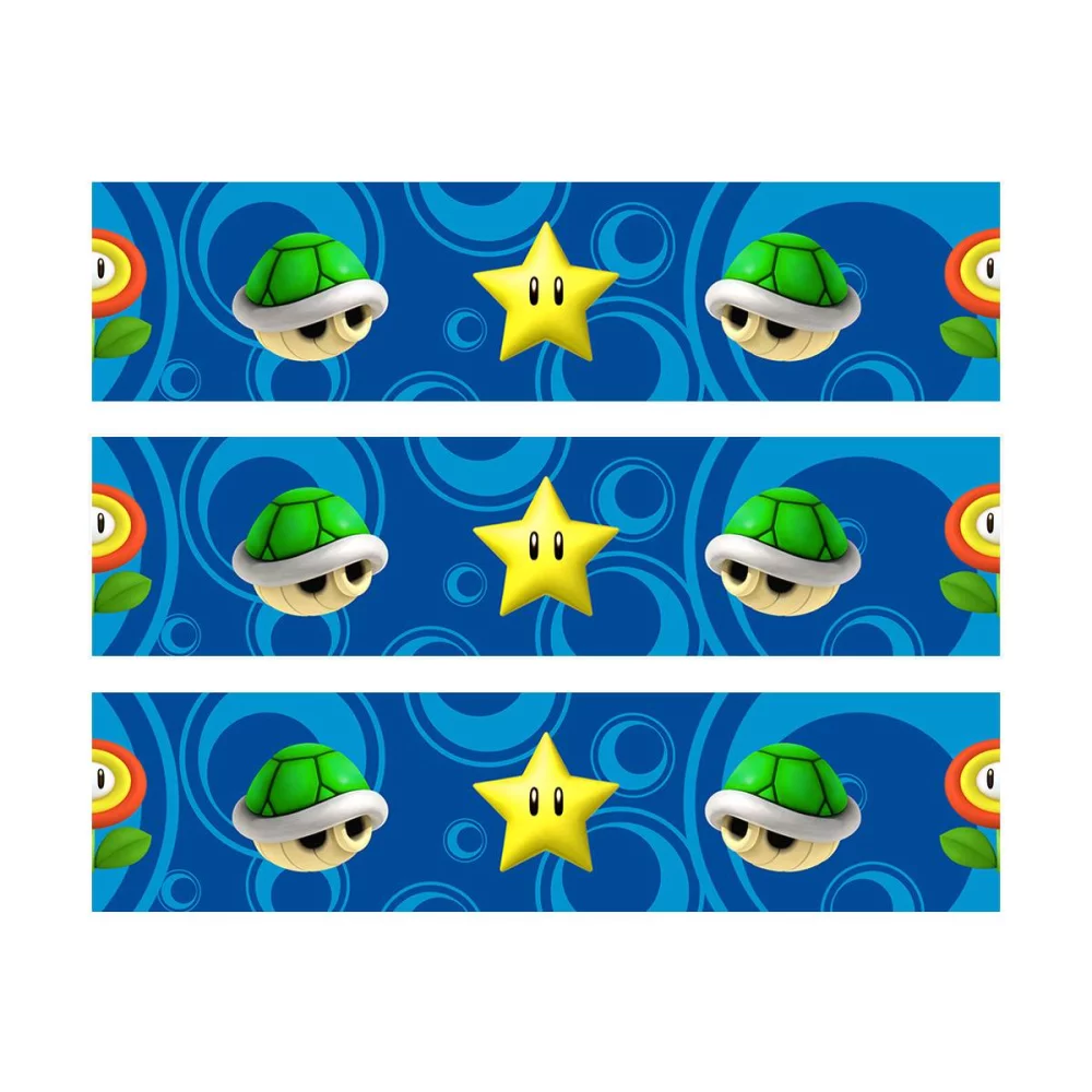 3 Bandes de gâteaux sucre décor Mario