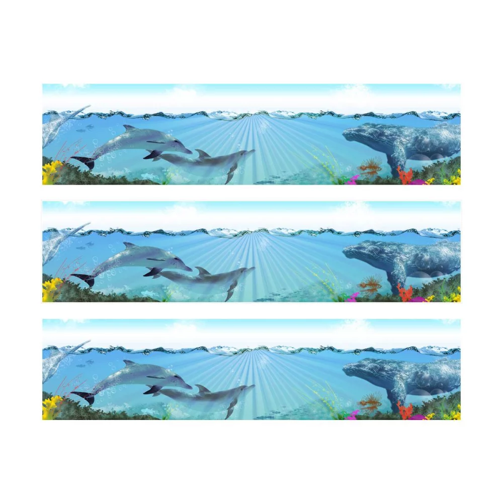 3 Bandes de gâteaux sucre décor Dauphins