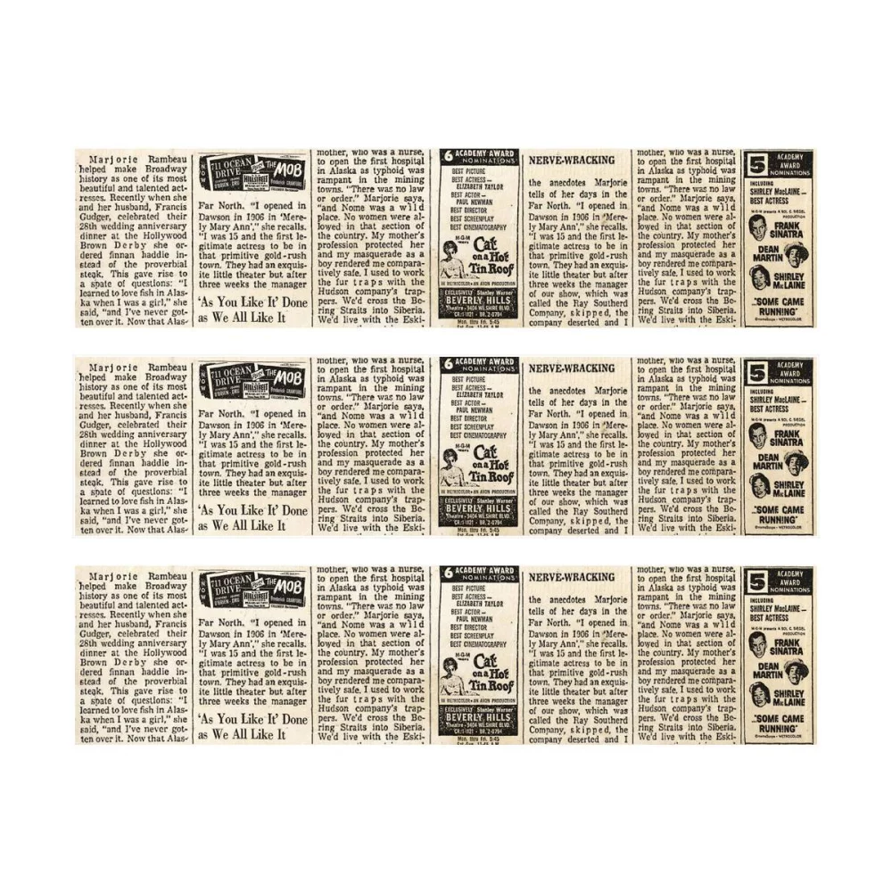 3 Bandes de gâteaux sucre décor journal