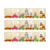 3 Bandes de gâteaux sucre décor joyeux anniversaire