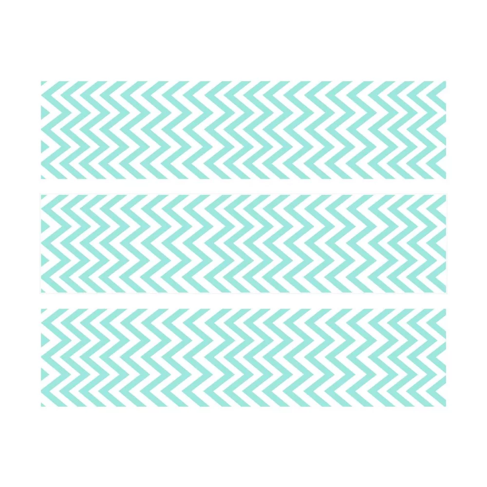 3 Bandes de gâteaux sucre décor chevrons bleu