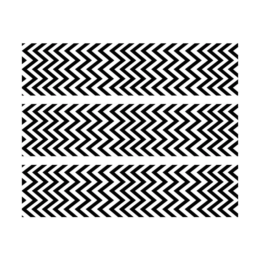 3 Bandes de gâteaux sucre décor chevrons noir