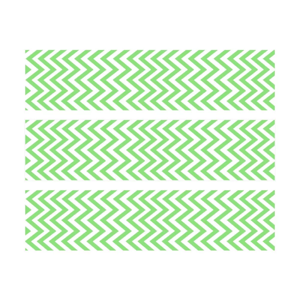 3 Bandes de gâteaux sucre décor chevrons vert