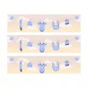 3 Bandes de gâteaux sucre décor baby shower bleu
