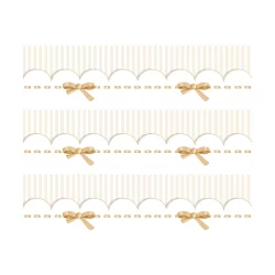 3 Bandes de gâteaux sucre décor Colombe or