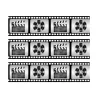 3 Bandes de gâteaux sucre décor Cinéma