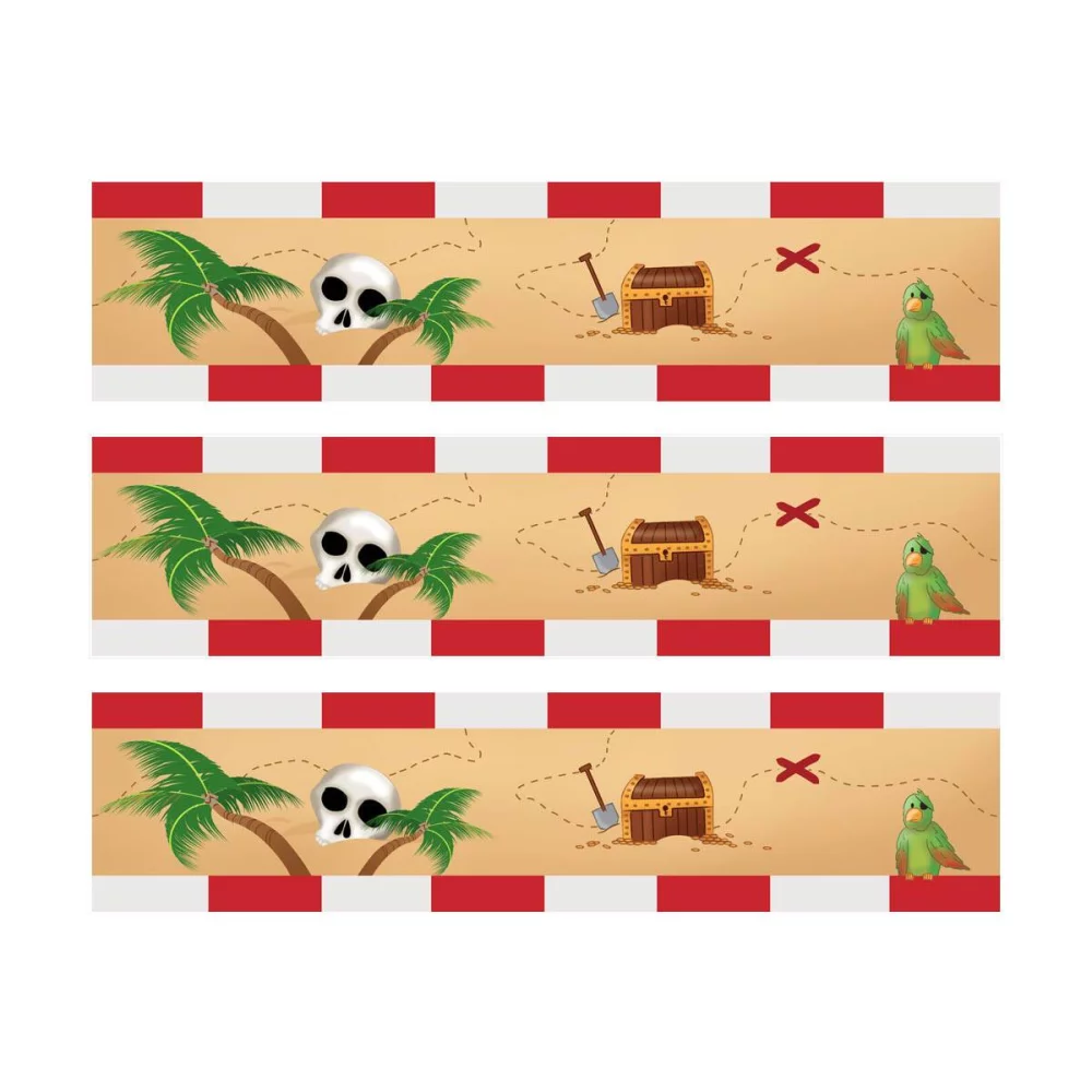 3 Bandes de gâteaux sucre décor pirate