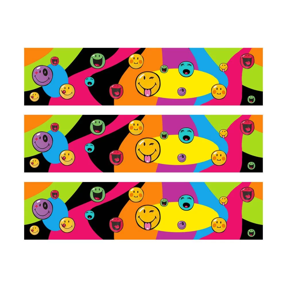 3 Bandes de gâteaux sucre Smiley