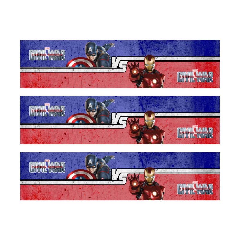 3 Bandes de gâteaux sucre Capitaine America Civil War
