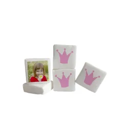 Guimauves personnalisées photo décor Couronne rose