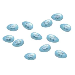 Dragées personnalisées bleu bébé au chocolat