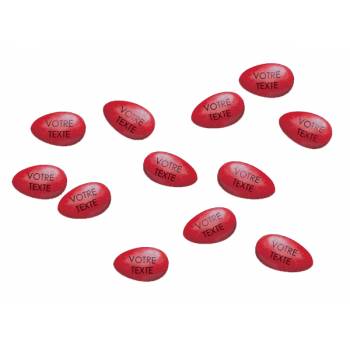 110 Dragées chocolat personnalisées rouge