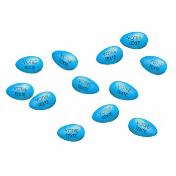 110 Dragées chocolat personnalisées bleu turquoise