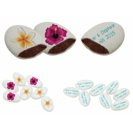 Dragées personnalisées décor au chocolat Dragées personnalisées décor au chocolat