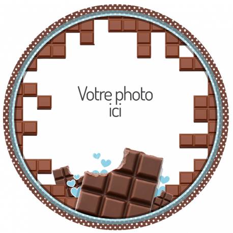 Décor sur sucre chocolat à personnaliser