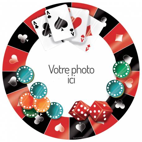 Décor sur sucre Poker à personnaliser