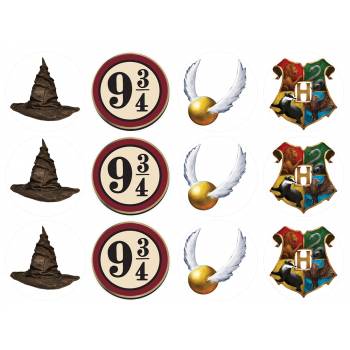 12 Mini décors sur sucre Harry Potter