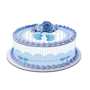 Kit deco de gâteau Baby bleu