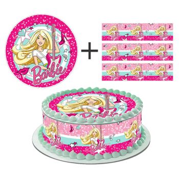 Kit deco de gâteau Barbie Pop Star