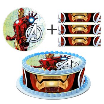 Kit deco de gâteau decor Iron man
