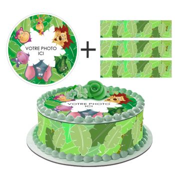 Kit deco gâteau personnalisé Jungle