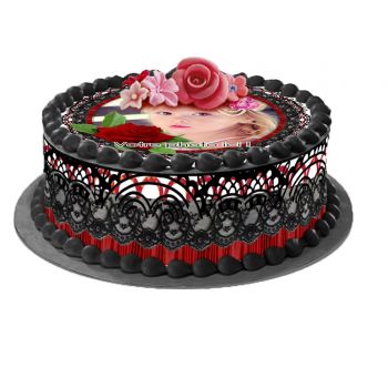 Kit deco gâteau personnalisé Romance