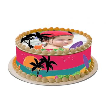 Kit deco gâteau personnalisé Hawaï