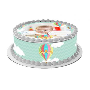 Kit deco gâteau personnalisé Montgolfière