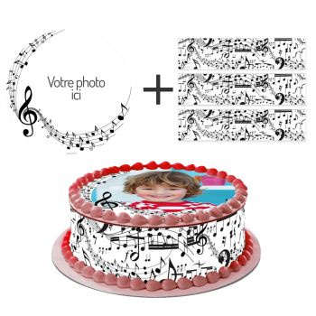 Kit deco gâteau personnalisé Musique
