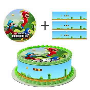 Kit deco de gâteau Mario Bros game