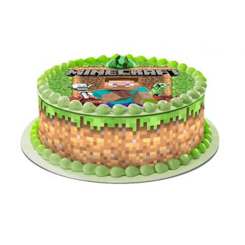 Kit deco de gâteau Minecraft herobrine