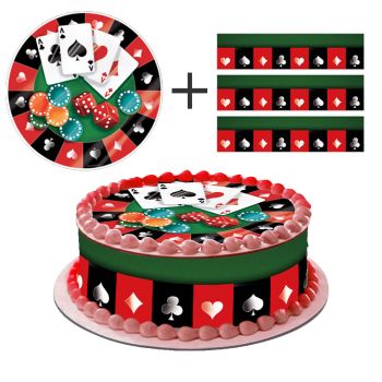Kit deco de gâteau Poker