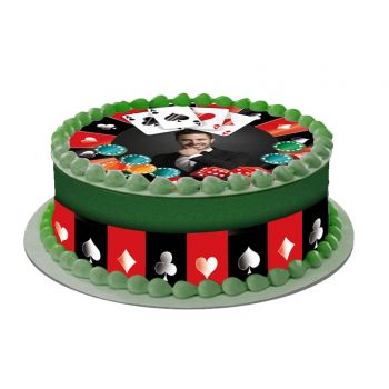 Kit deco gâteau personnalisé Poker