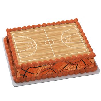 Kit deco de gâteau Terrain de Basket A4