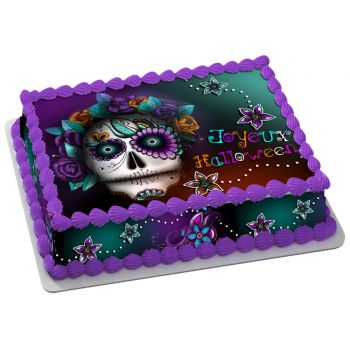 Kit deco de gâteau Santa Muerte A4 