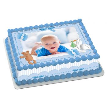 Kit deco gâteau personnalisé Baby Bleu