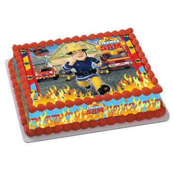 Kit deco de gâteau Sam le pompiers A4 