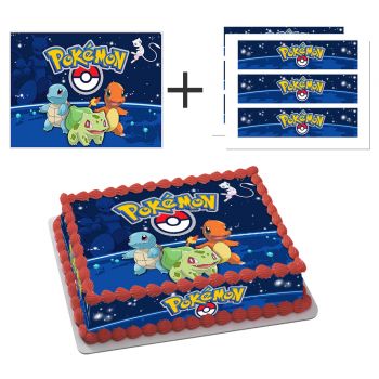 Kit deco de gâteau Pokemon Go A4 