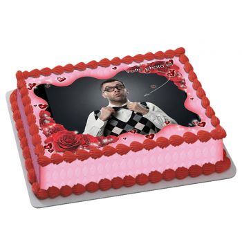 Kit deco gâteau personnalisé Coeur