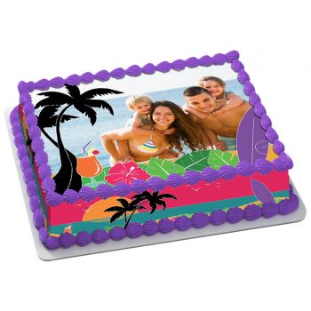 Kit deco gâteau personnalisé Hawaï