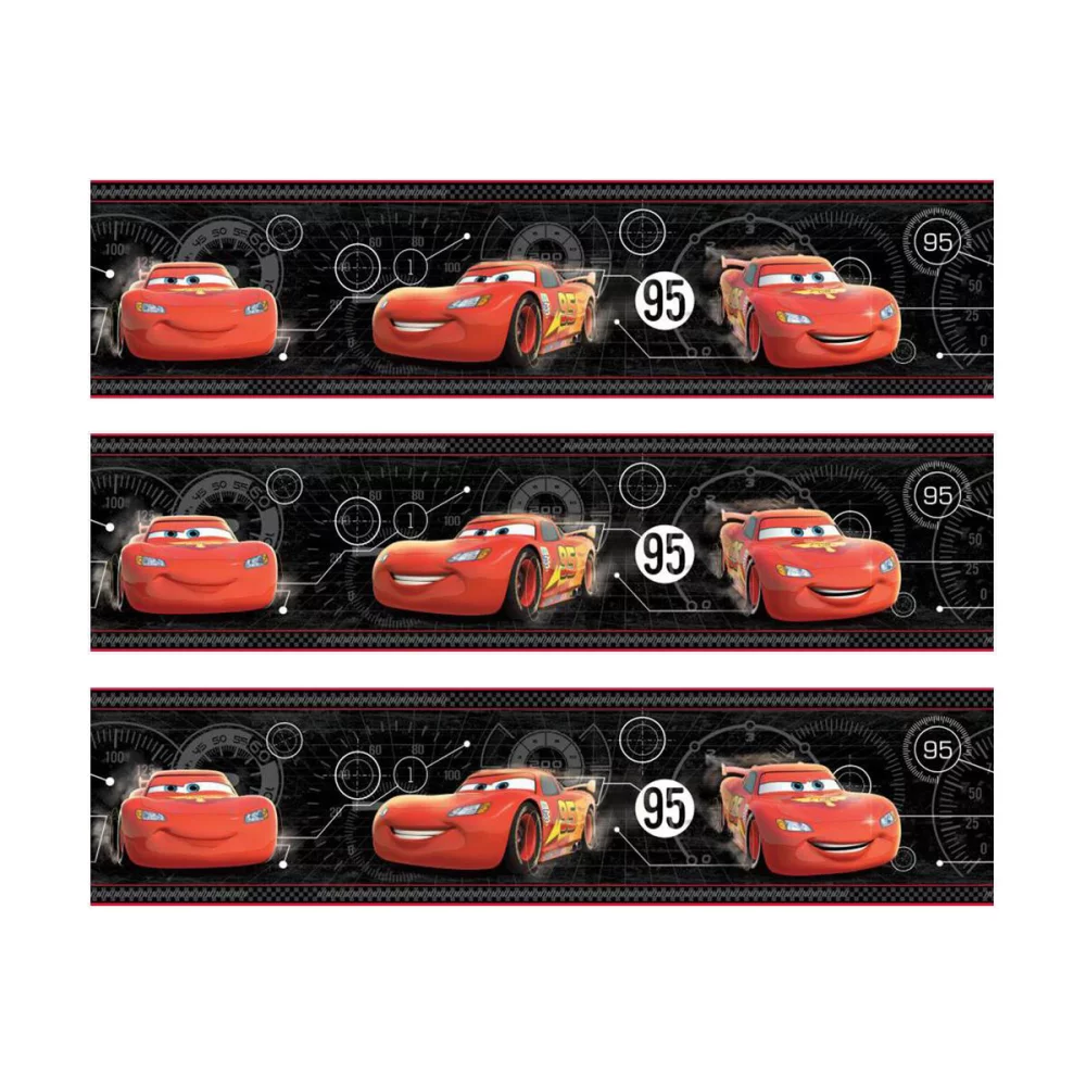 3 Bandes de gâteaux sucre décor cars
