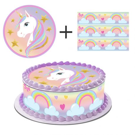 Kit deco de gâteau Licorne