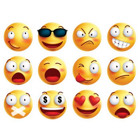 12 Mini disques en sucre Emoji