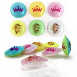 Bonbons personnalisés soucoupes acides décor Princesse.