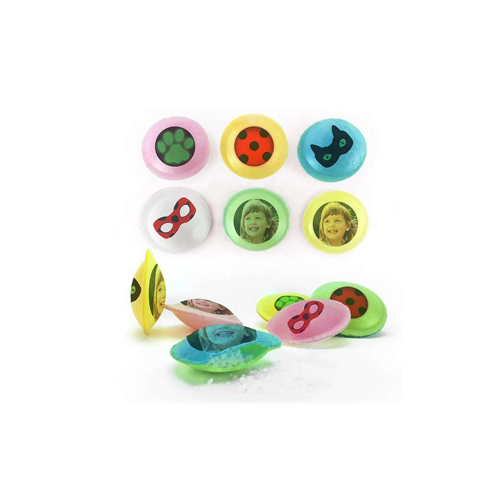 Bonbons personnalisés soucoupes acides décor Lady Bug.