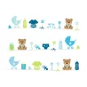 3 Bandes de gâteaux sucre décor Bébé Bleu