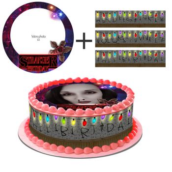 Kit deco gâteau personnalisé Stranger Birthday