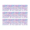 3 Bandes de gâteaux sucre décor Sirène Corail