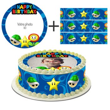 Kit deco gâteau personnalisé Mario HB